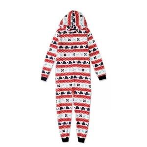 Aldi Onesie Holiday Pajama Jumpsuit Hooded Deer Sz.XL